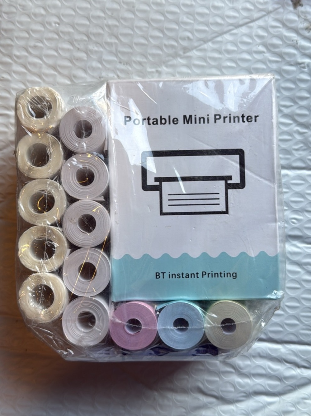 Portable Mini Printer Thermal Paper Rolls - Assorted Pastel Colors